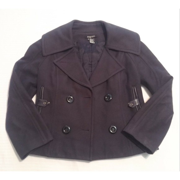 Etcetera Double Breasted Peacoat‎ Coat Jacket Womens Wool Blend Blue Size US 6 - Picture 1 of 4